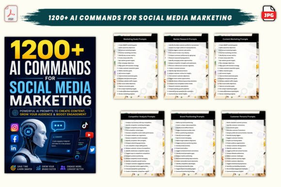 1200+ AI Commands for Social Media Marketing